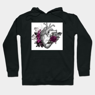 Gothic Heart and Roses Hoodie